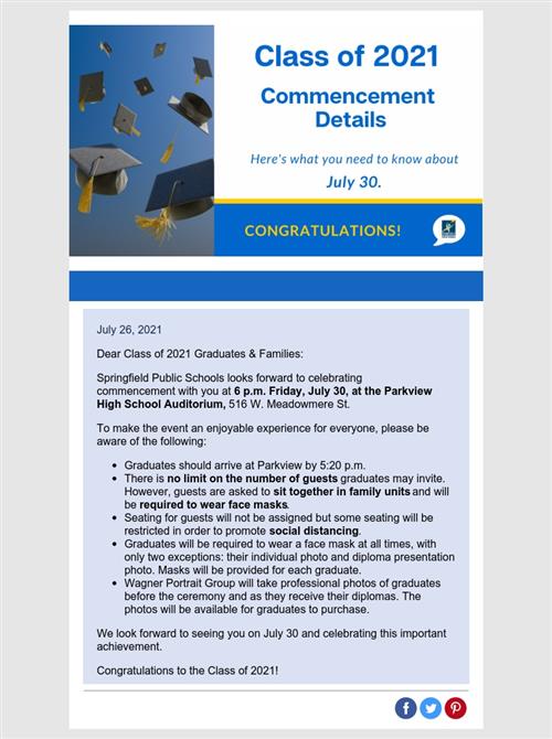 Commencement details